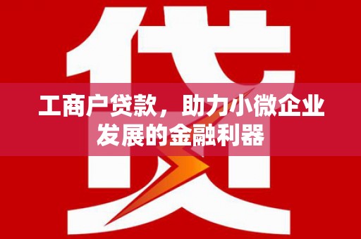 班玛工商户贷款,助力小微企业发展的金融利器 班玛工商户贷款,助力小微企业发展的金融利器