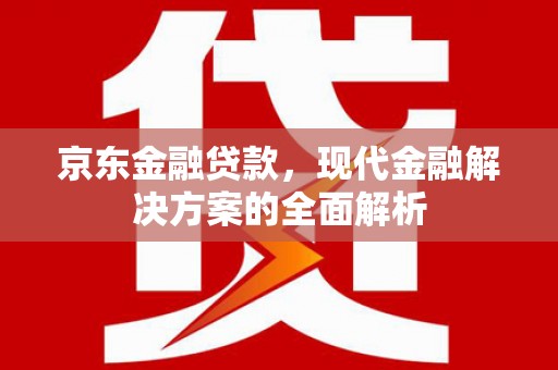 攸县京东金融贷款，现代金融解决方案的全面解析