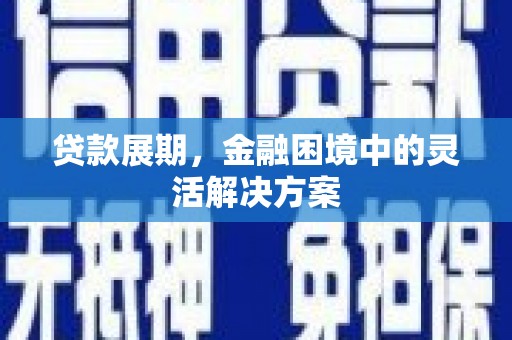 班戈贷款展期，金融困境中的灵活解决方案