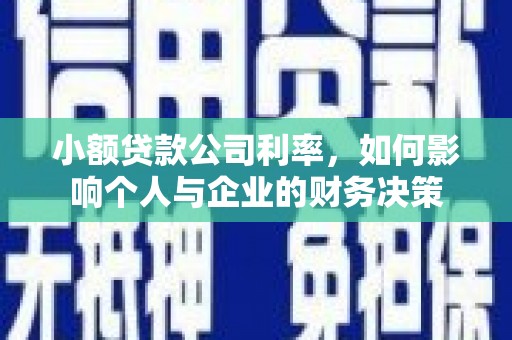 长岛小额贷款公司利率，如何影响个人与企业的财务决策