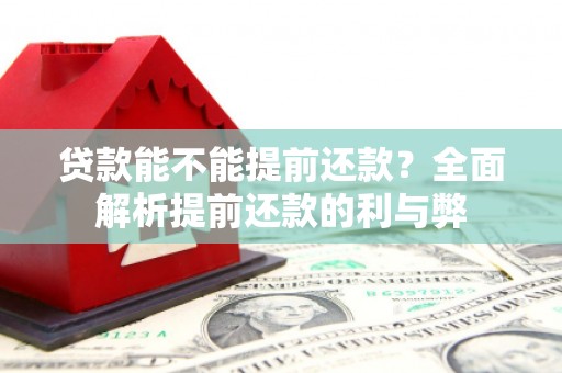 大东贷款能不能提前还款？全面解析提前还款的利与弊