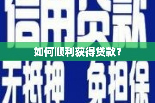 米东如何顺利获得贷款？